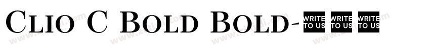 Clio C Bold Bold字体转换